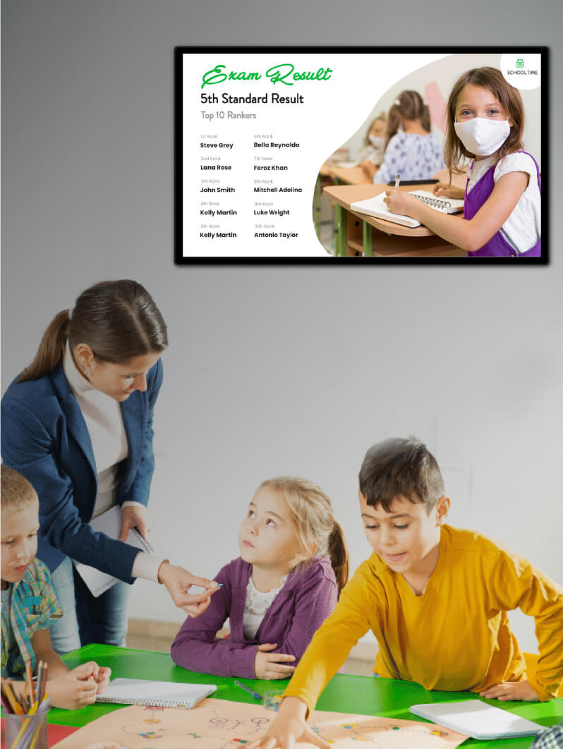 digital signage for education