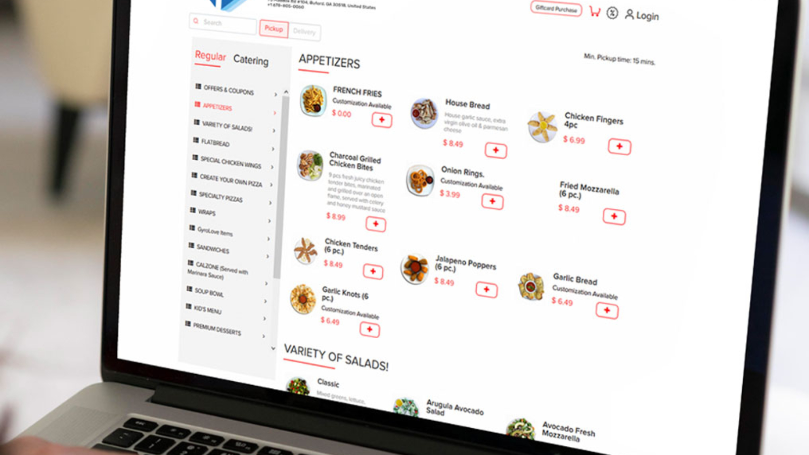 buford customer using priority1 pos online ordering system