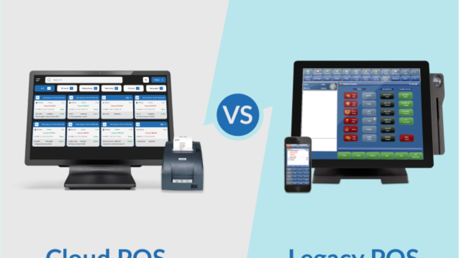 comparison between legacy vs cloud based pos system